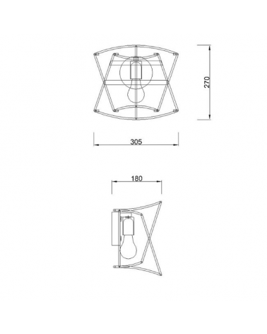 Aplique de exterior de fibra sintética beige E27 IP44