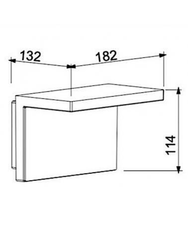 Aplique de exterior LED 13W 3000K de aluminio gris y madera IP65