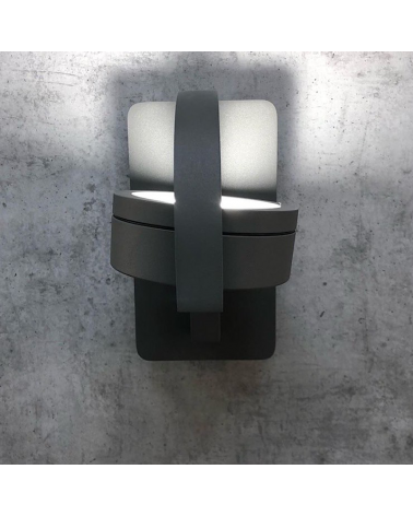 Outdoor wall lamp 18cm GX5.3 9W in aluminum and adjustable in different directions IP54