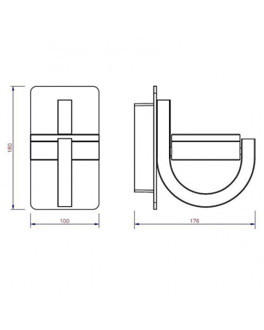 Aplique de exterior 18cm GX5.3 9W de aluminio y orientable en distintas direcciones IP54
