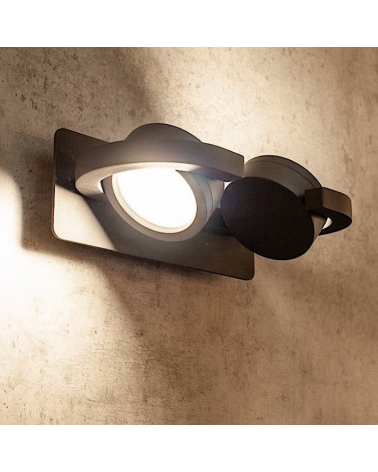 Outdoor wall lamp with two aluminum GX5.3 lights adjustable in different directions 9W IP54