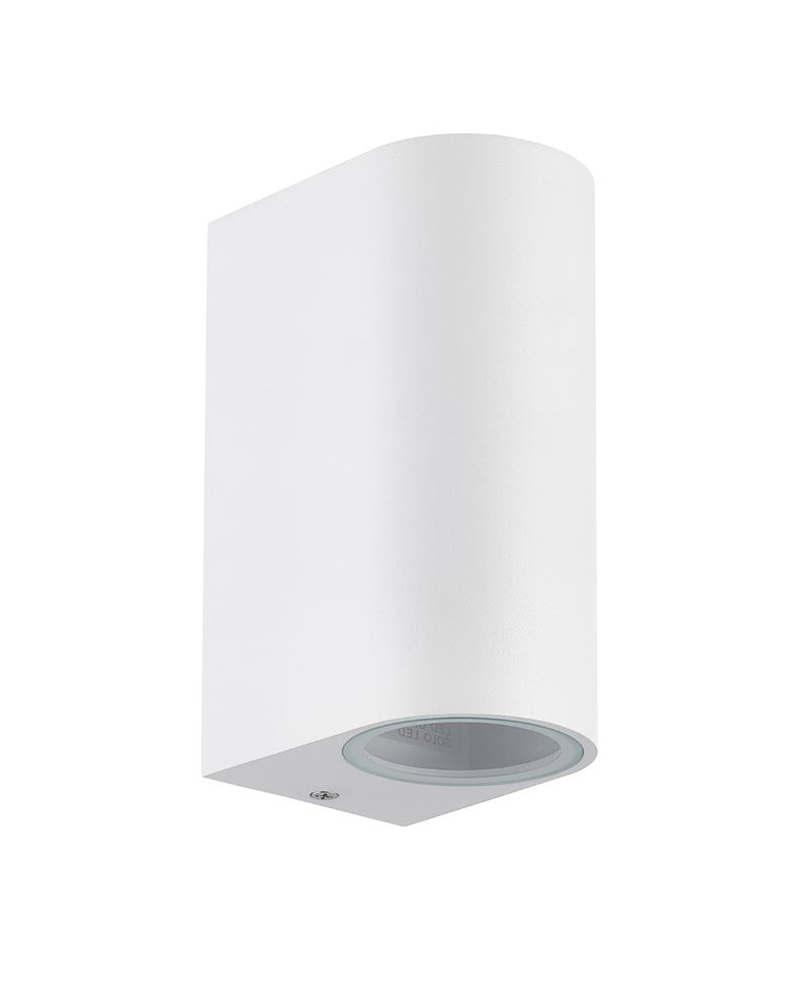 Outdoor wall lamp 15cm curved 2 lights GU10 aluminum and glass IP54