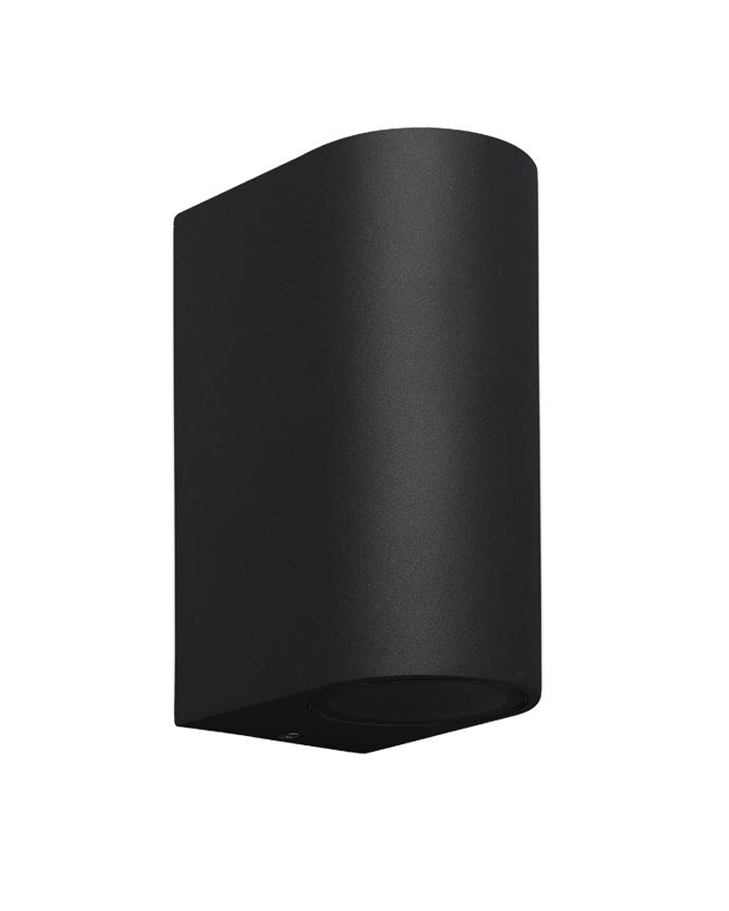 Outdoor wall lamp 15cm curved 2 lights GU10 aluminum and glass IP54