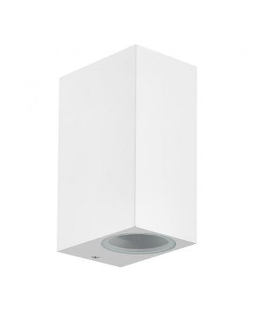 Outdoor wall lamp 15cm 2 lights GU10 aluminum and glass IP54