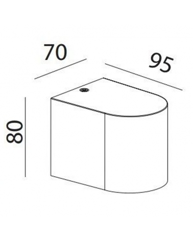 Outdoor wall lamp 8cm GU10 aluminum and glass IP54