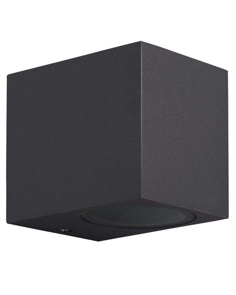 Outdoor wall lamp 8cm GU10 aluminum and glass IP54