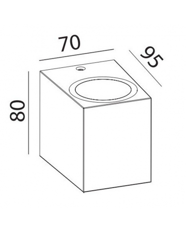 Outdoor wall lamp 8cm GU10 aluminum and glass IP54