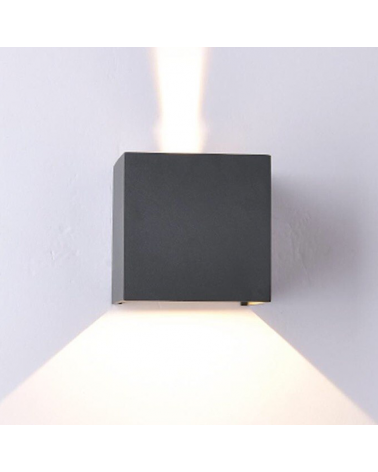 Aplique de exterior LED 12W 10cm 4000K de aluminio IP54 luz inferior y superior