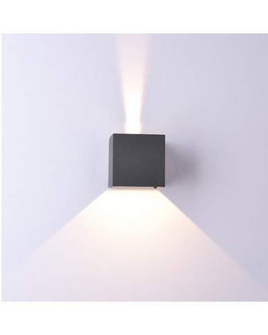 LED outdoor wall lamp 12W 10cm 4000K aluminum IP54 lower and upper light