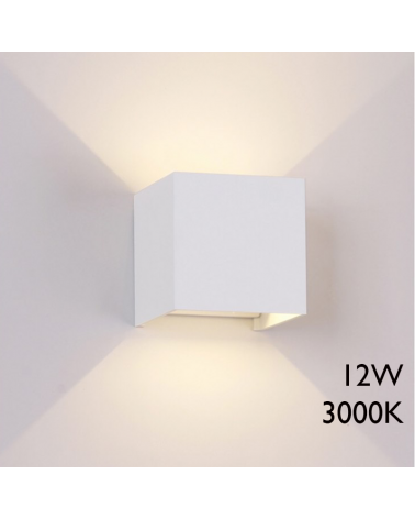 LED outdoor wall lamp 12W 10cm 3000K aluminum IP54 lower and upper light