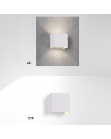 Aplique de exterior LED 12W 10cm 3000K de aluminio IP54 luz inferior y superior