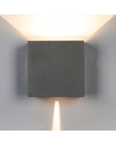 LED outdoor wall lamp 20W 15cm 3000K aluminum IP65 lower and upper light