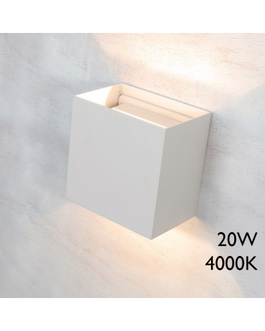 Aplique de exterior LED 20W 15cm 4000K de aluminio IP65 luz inferior y superior