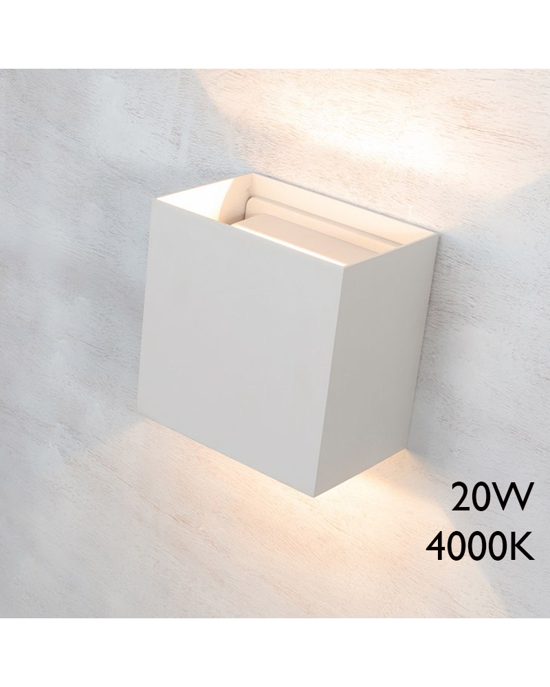 Aplique de exterior LED 20W 15cm 4000K de aluminio IP65 luz inferior y superior
