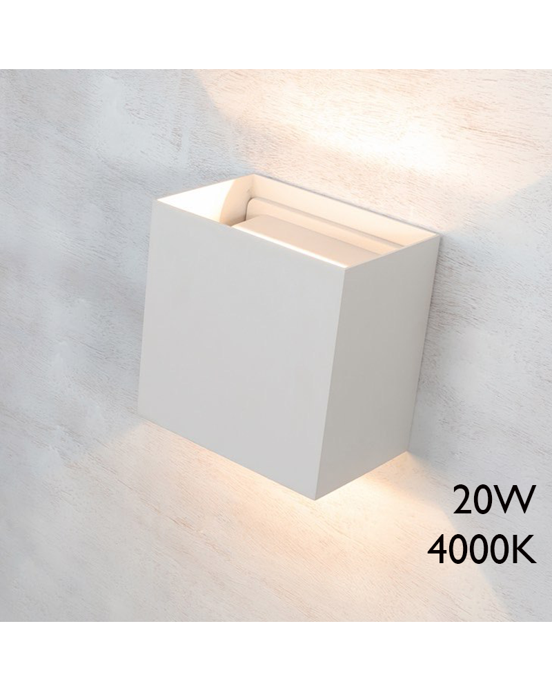 LED outdoor wall lamp 20W 15cm 4000K aluminum IP65 lower and upper light