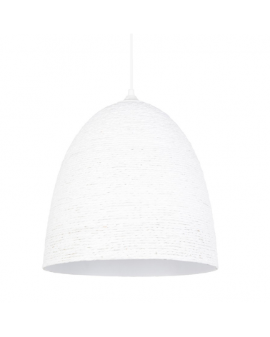 Lámpara de techo 31cm forma de cúpula de cuerda acabado blanco E27 100W