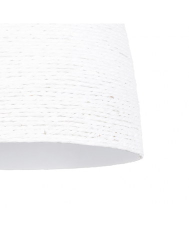 Lámpara de techo 31cm forma de cúpula de cuerda acabado blanco E27 100W