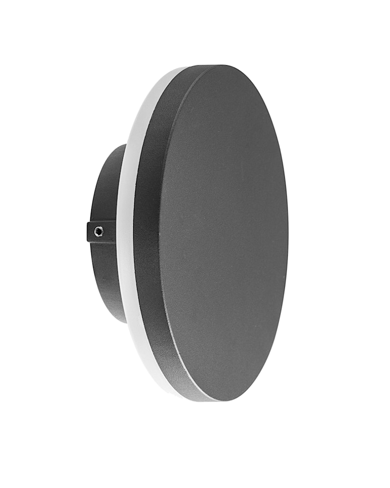LED round outdoor wall lamp 15cm 9.6W 3000K aluminum rear light IP54
