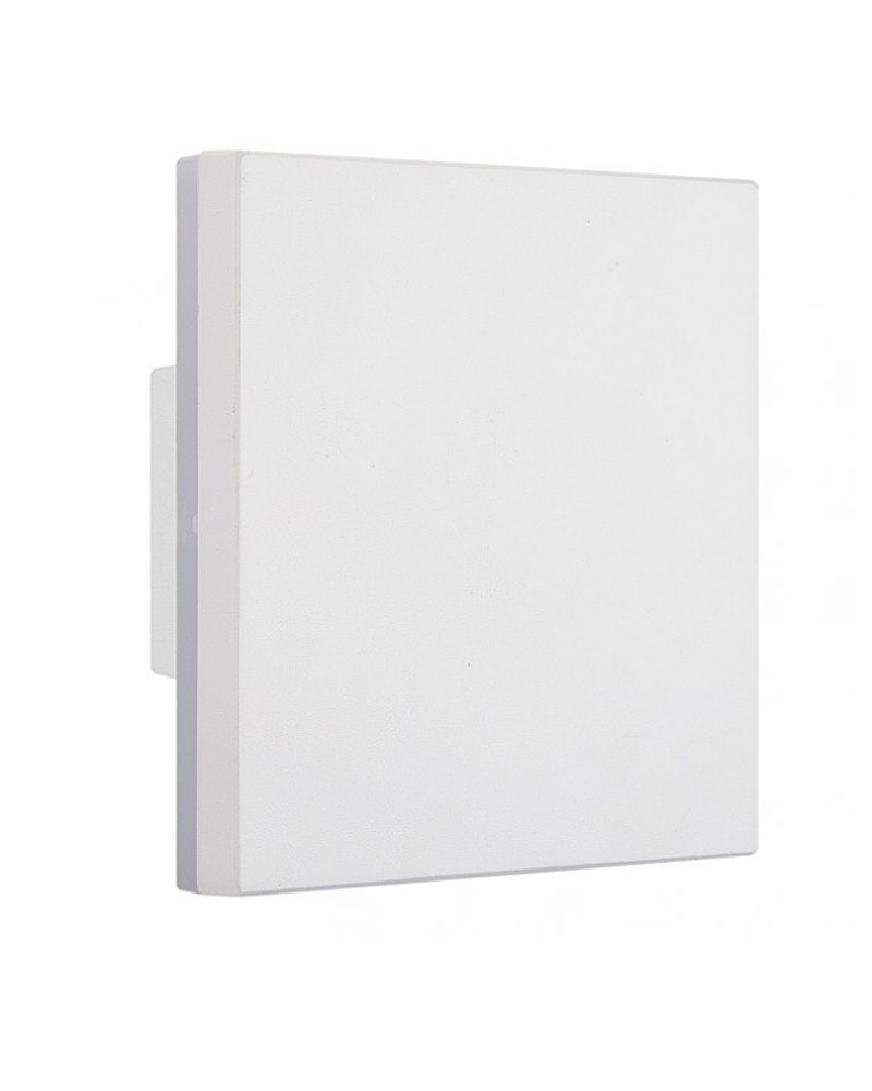 Aplique de exterior cuadrado LED 15cm 9,6W 3000K de aluminio luz trasera IP54