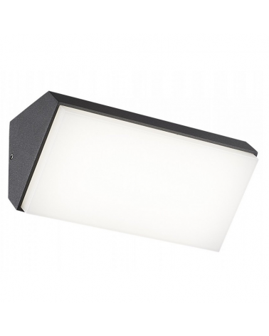 LED outdoor wall lamp 18cm wide 9W aluminum and polycarbonate IP65