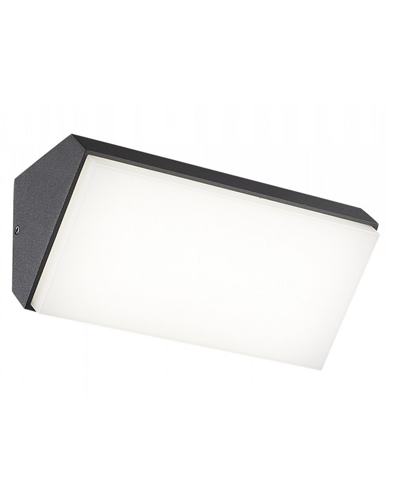 LED outdoor wall lamp 18cm wide 9W aluminum and polycarbonate IP65 +50.000 hours