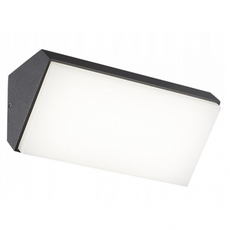 LED outdoor wall lamp 18cm wide 9W aluminum and polycarbonate IP65 +50.000 hours