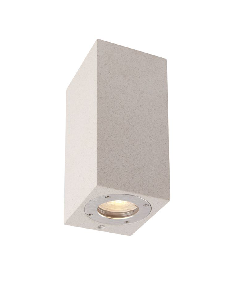 Aplique pared de exterior 18cm 2 luces GU10 de cemento IP65