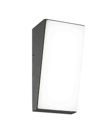 LED outdoor wall lamp 17.6cm high 9W in aluminum and polycarbonate IP65 +50.000 hours