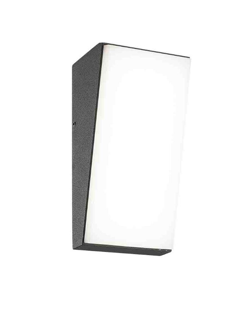 Aplique de exterior LED 17,6cm de altura 9W de aluminio y policarbonato IP65 +50.000 horas