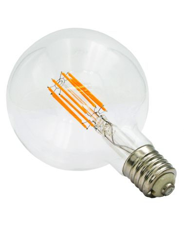 LED vintage Globe Bulb 150 mm. LED zig zag filaments Dimmable LED E40 8W 2200K 630 Lm.