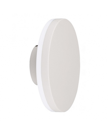 Aplique de exterior redondo LED 15cm 9,6W 3000K de aluminio luz trasera IP54