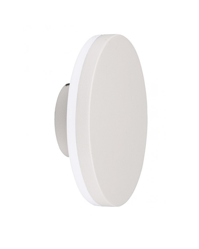 Aplique de exterior redondo LED 15cm 9,6W 3000K de aluminio luz trasera IP54