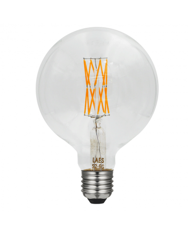 LED vintage Globe Bulb 150 mm. Dimmable Diagonal LED filaments E27 8W 2200K 820 Lm.