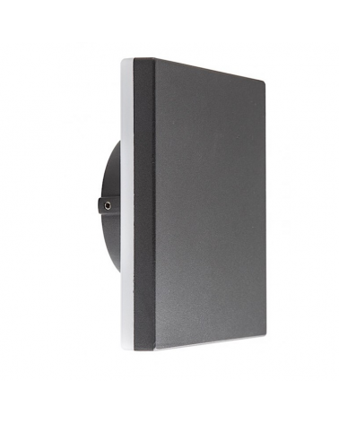 Aplique de exterior cuadrado LED 15cm 9,6W 3000K de aluminio luz trasera IP54