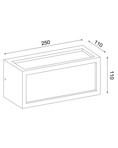 Outdoor wall lamp 11cm E27 20W aluminum and polycarbonate IP65