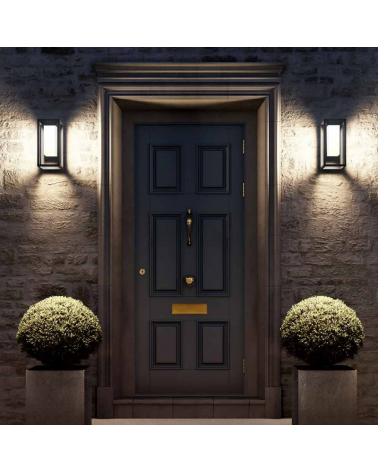 LED Solar outdoor wall lamp 29cm 2.2W 3000K dark grey aluminum IP54 with motion sensor