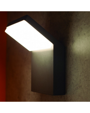 LED outdoor wall lamp 16.5cm high 6W aluminum IP65