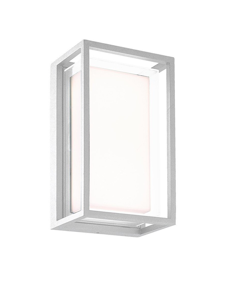 Aplique pared de exterior LED 23,8cm de 9W de aluminio y policarbonato IP65