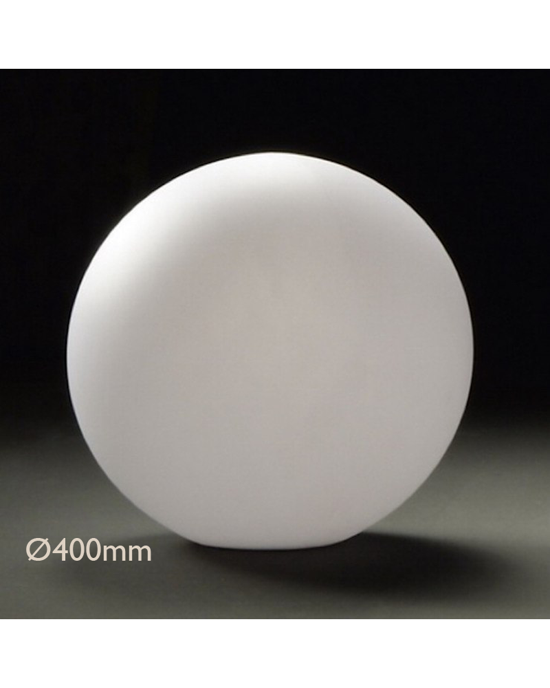 Lámpara bola para exterior 40cm de policarbonato blanco E27 IP65