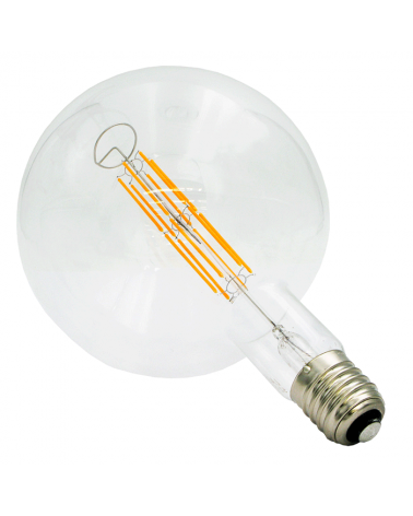 LED vintage Globe Light Bulb 200 mm. LED filaments Dimmable LED E40 8W 2200K 1400 Lm.