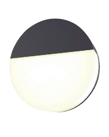 LED Wall lamp aluminum outdoor round in black finish 10W 4000K IP54