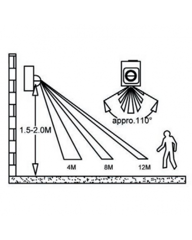 Aplique de exterior LED de aluminio 12W 4000K IP54 con Sensor de presencia