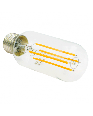LED vintage Tubular Bulb 45 mm. Dimmable LED filaments E27 4W 2200K 330 Lm.
