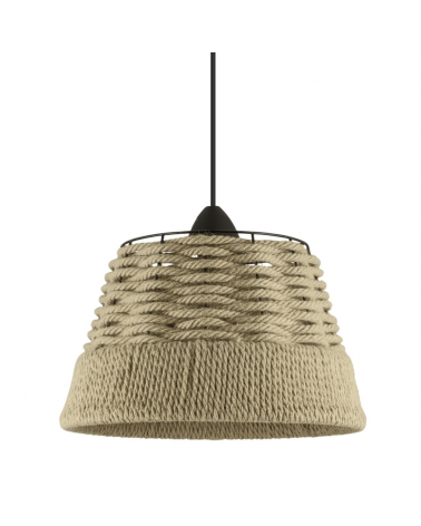 Ceiling lamp 36cm metal and rope 60W E27