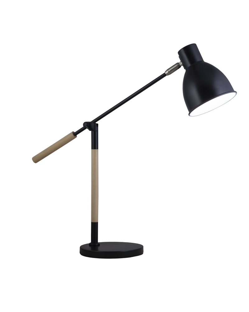 Lámpara de mesa de acrílico y madera estilo nórdico E27 60W