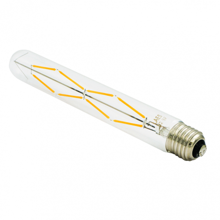 LED vintage Tubular Bulb 225mm. tall LED filaments Dimmable E27 6W 2200K 540Lm.