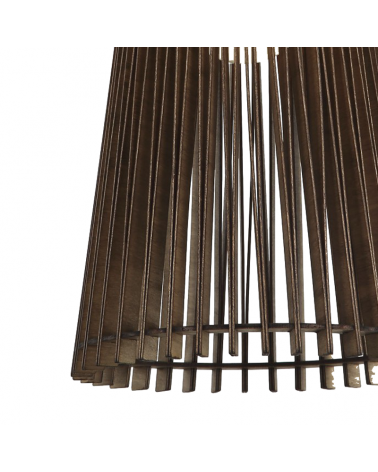 Lámpara de techo 20cm de madera oscura E27 60W