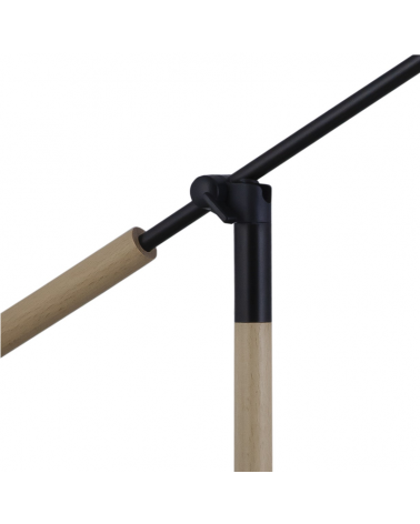 Lámpara de mesa de acrílico y madera estilo nórdico E27 60W