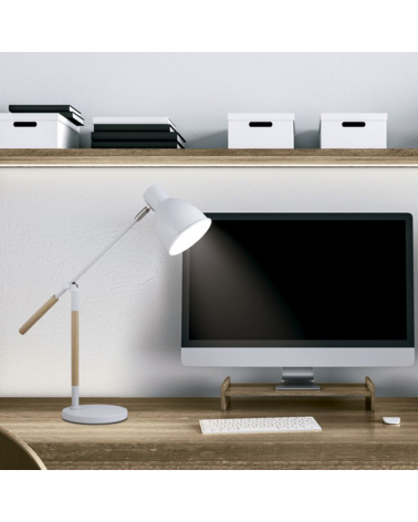 Table lamp Nordic style acrylic and wood E27 60W