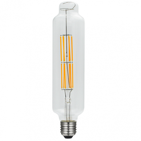 LED vintage Tubular Bulb 75 mm. LED filaments Dimmable E40 12W 2200K 1360Lm.